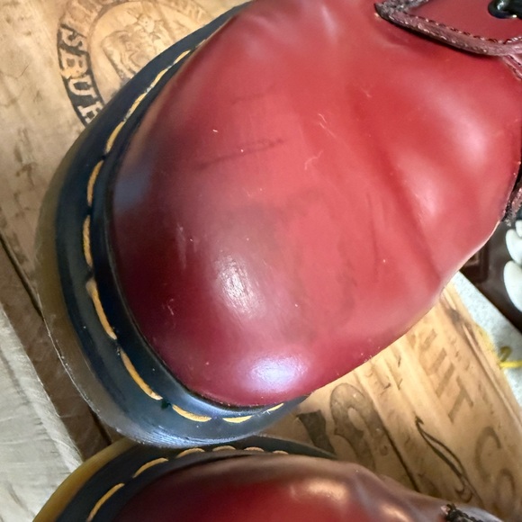 Dr. Martens Red Leather Boots - Picture 4 of 8